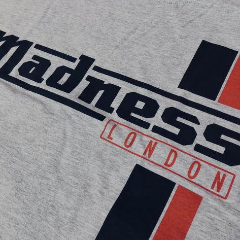 Official Madness Twin Racing Stripe Logo T-Shirt Grey Thumbnail 2