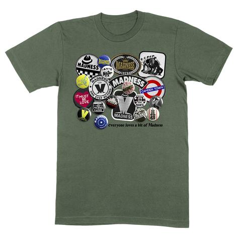 Official Madness Badges and Patches T-Shirt Green Thumbnail 1
