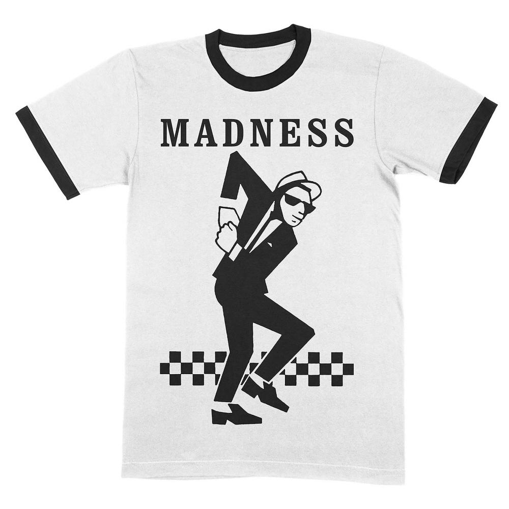 Official Madness 2Tone Dancing Man Ringer T-Shirt White
