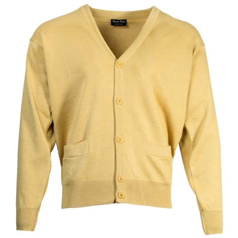 Franco Ponti Made in Italy Merino Wool Button-Thru CARDIGAN Honey Thumbnail 1