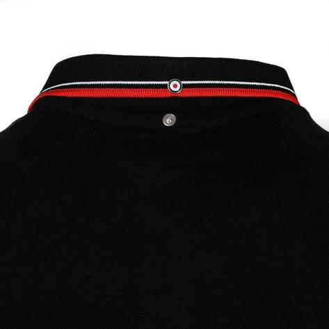Ben Sherman Tipped Pique Polo Shirt Black Thumbnail 4