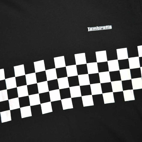 Lambretta Two Tone Checker Band T Shirt Black Thumbnail 2