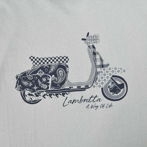 Lambretta Scooter Outline Print T-Shirt Light Blue Thumbnail 2