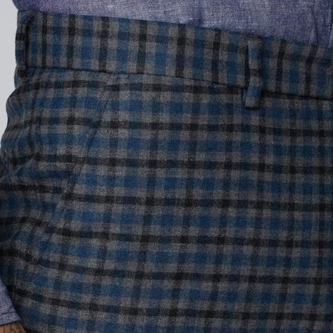 Gibson London Teal Check Trousers