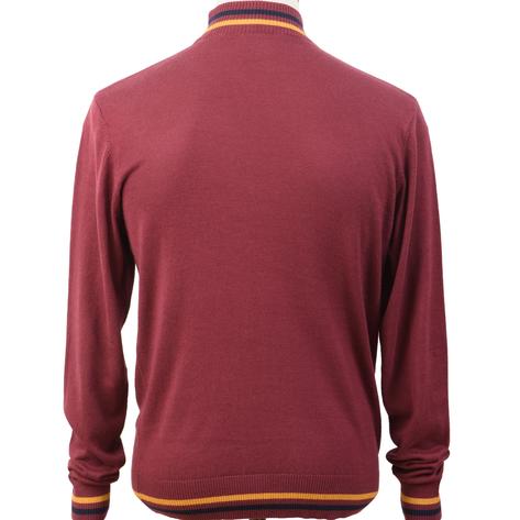 Art Gallery Haye Tipped Turtle Neck Knit Wine Thumbnail 3