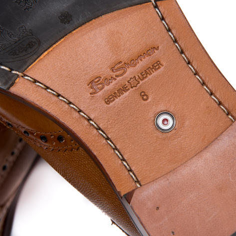 Ben Sherman Leather Soled Brogue Boot Tan Thumbnail 3