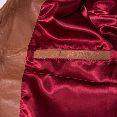 Adaptor Clothing Buttersoft Leather 3 Button SB Jacket Aged Tan Thumbnail 4