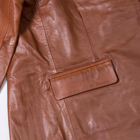 Adaptor Clothing Buttersoft Leather 3 Button SB Jacket Aged Tan Thumbnail 5