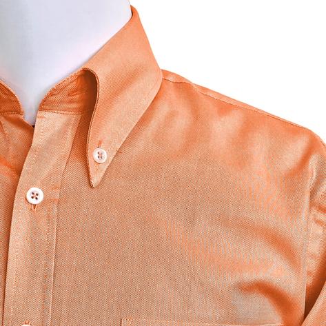 Adaptor Clothing Oxford Long Sleeve Button Down Shirt Sherbet Orange Thumbnail 3