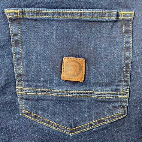 Trojan Records Zip Fly Washed Blue Denim Jeans Thumbnail 5