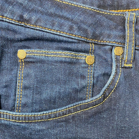 Trojan Records Zip Fly Washed Blue Denim Jeans Thumbnail 3