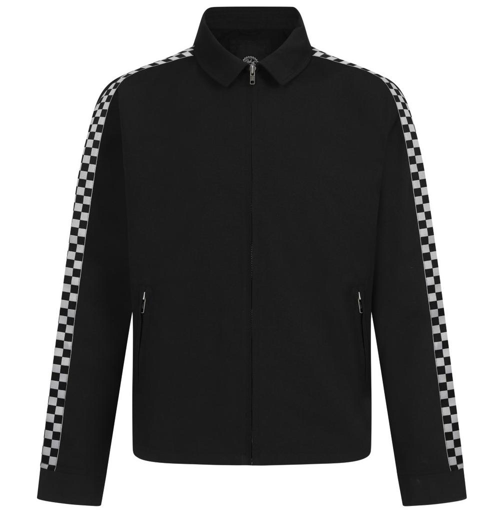 Chet Rock Ska Checkerband Racer Jacket Black