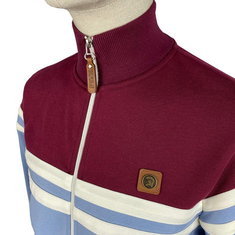 Trojan Records Panel Chest Stripe Track Top Sky Thumbnail 2