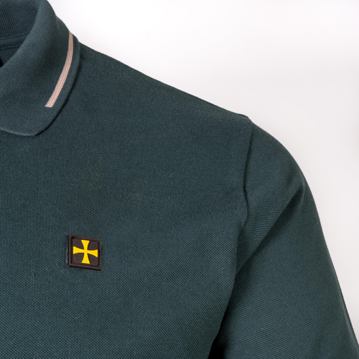 Terrace Cult Premium Pique Tipped Polo Shirt Forest Green | Adaptor ...