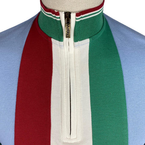 Trojan Records Funnel Zip Neck Cycling Top Italia Thumbnail 3