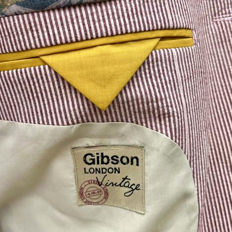 Gibson London 3 Button Seersucker Stripe Jacket Pink Thumbnail 4