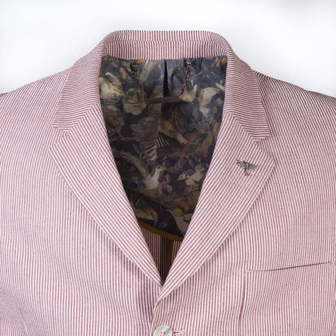 Gibson London 3 Button Seersucker Stripe Jacket Pink Thumbnail 5