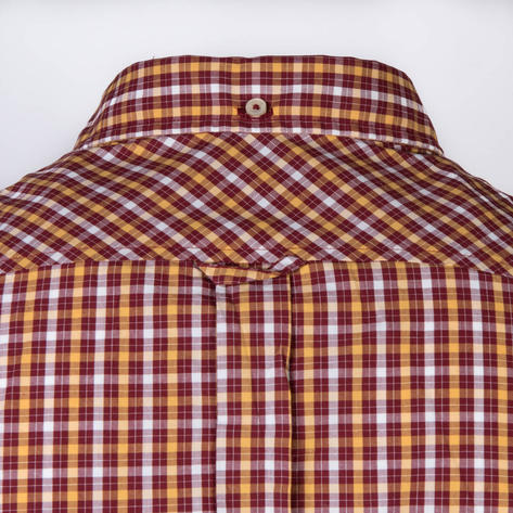 Ben Sherman Long Sleeve House Check Shirt Claret / Gold Thumbnail 3