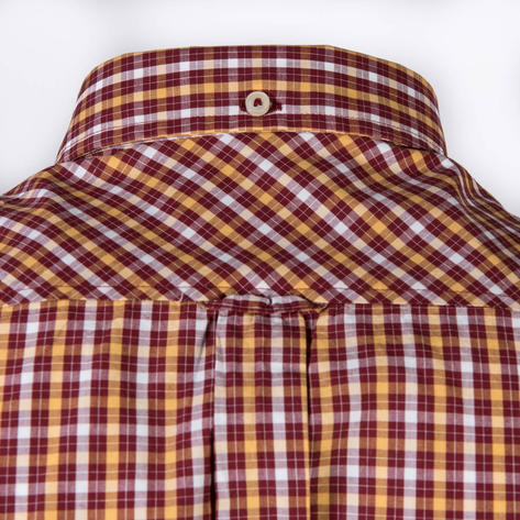 Ben Sherman Short Sleeve House Check Shirt Claret / Gold Thumbnail 4