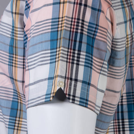 Ben Sherman Short Sleeve Madras Check Shirt Blue / Pink Thumbnail 3