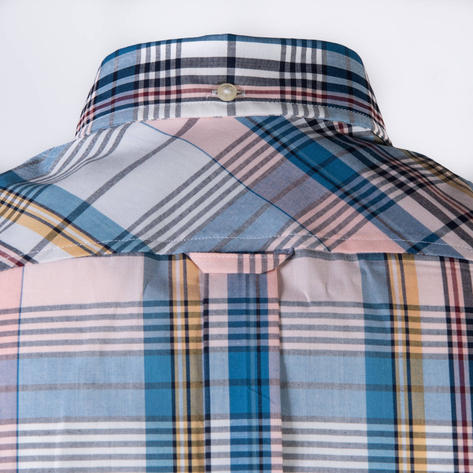 Ben Sherman Short Sleeve Madras Check Shirt Blue / Pink Thumbnail 4