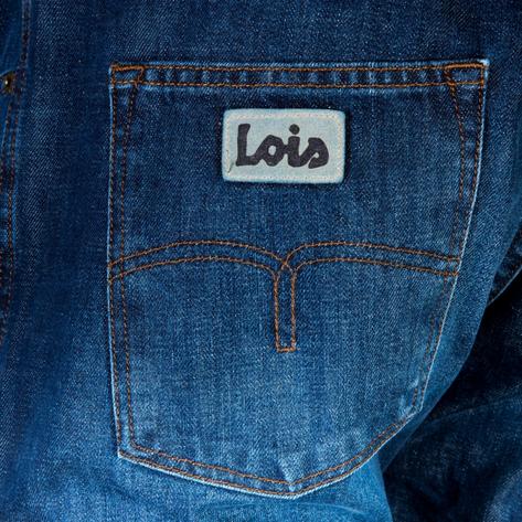 Lois Slim Fit Button Fly Washed Blue Denim Jeans | Adaptor Clothing