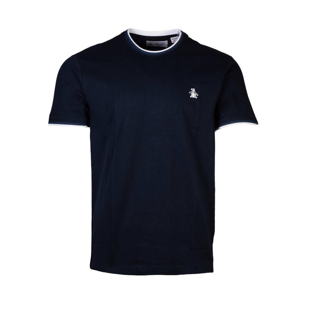 Original Penguin Contrast Tipped T Shirt Navy Blue