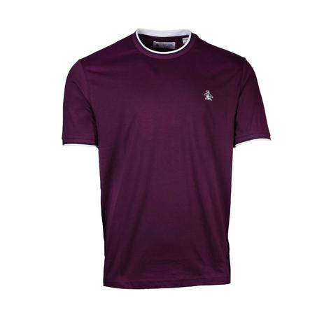 Original Penguin Contrast Tipped T Shirt Plum Thumbnail 1