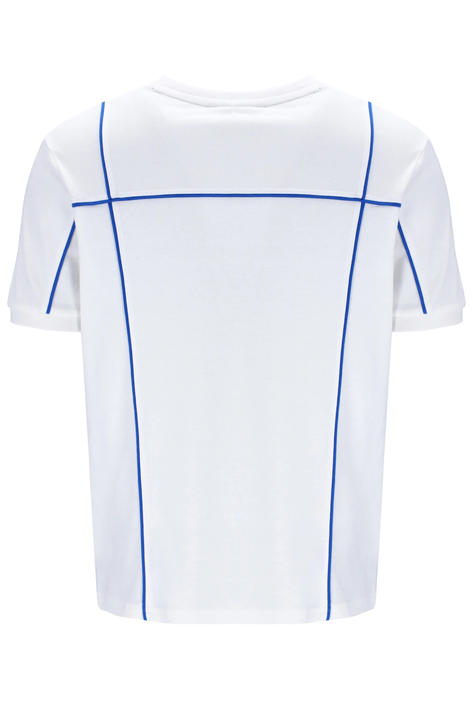 Fila Terrinda Contrast Piping T Shirt White / Blue Thumbnail 2