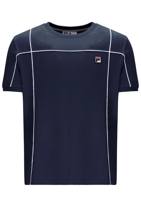 Fila Terrinda Contrast Piping T Shirt Navy / White