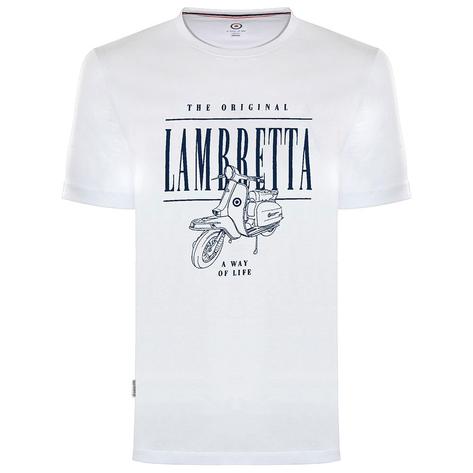 Lambretta Li125 Li150 Scooter Artwork T-Shirt White Thumbnail 1