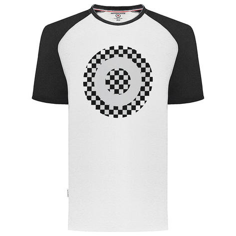 Lambretta Target 2Tone Checker Contrast T-Shirt White