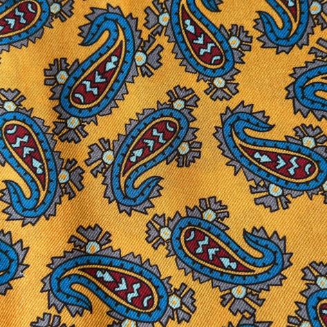 Tootal 60's Paisley Tebilized Rayon Scarf Gold Thumbnail 2