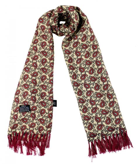 Tootal 60's Paisley Tebilized Rayon Scarf Cream