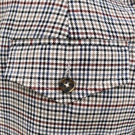 Adaptor Clothing Frogmouth Pocket Multi Check Trouser WINE / Petrol / Black Thumbnail 3