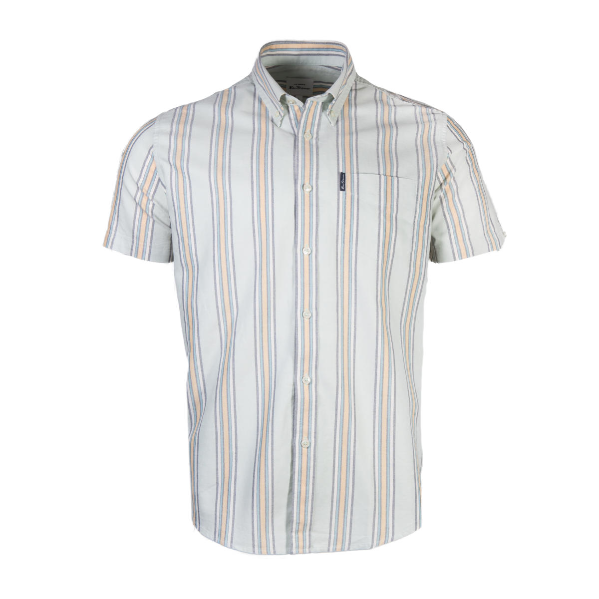 Ben Sherman Short Sleeve Multi Stripe Oxford Shirt Mint | Adaptor Clothing