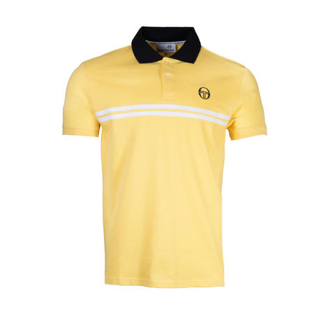 Sergio Tacchini Supermac Polo Shirt Lemon White Navy Thumbnail 1