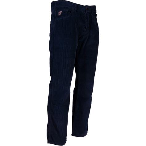 Lois Jumbo Cord Button Fly Corduroy Trousers Navy Thumbnail 2