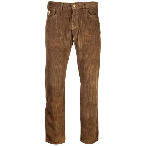 Lois Jumbo Cord Button Fly Corduroy Trousers Brown