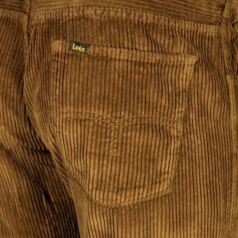 Lois Jumbo Cord Button Fly Corduroy Trousers Brown Thumbnail 4