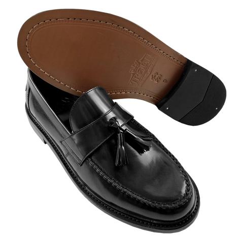 Delicious Junction x Trojan Branded DUKE Tassel Loafers Shoe Black Thumbnail 3