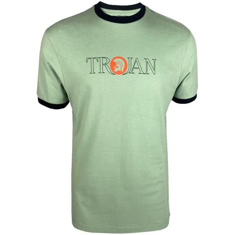 Trojan Records Outline Print Logo T-Shirt Sage