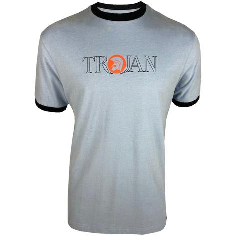 Trojan Records Outline Print Logo T-Shirt Sky Thumbnail 1