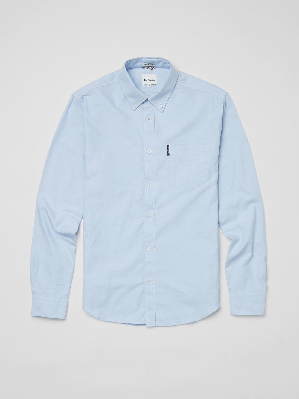 Ben Sherman Classic Oxford Button Down Long Sleeve Shirt Sky Blue