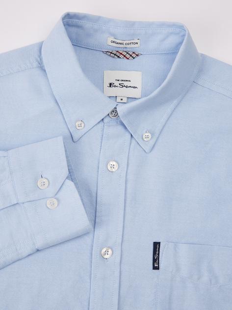 Ben Sherman Classic Oxford Button Down Long Sleeve Shirt Sky Blue Thumbnail 2