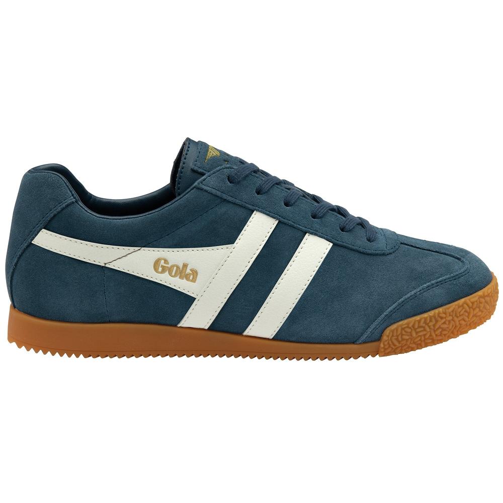 Gola Harrier Classic Twin Stripe Suede Trainer Ink / Off White
