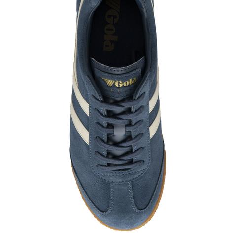 Gola Harrier Classic Twin Stripe Suede Trainer Ink / Off White Thumbnail 5