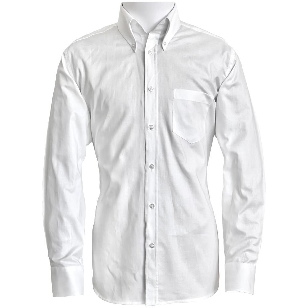 Adaptor Clothing Oxford Long Sleeve Button Down Shirt White