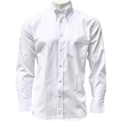 Adaptor Clothing Oxford Long Sleeve Button Down Shirt White Thumbnail 2
