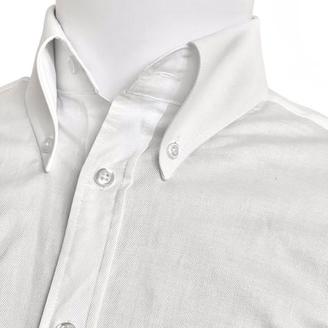 Adaptor Clothing Oxford Long Sleeve Button Down Shirt White Thumbnail 2